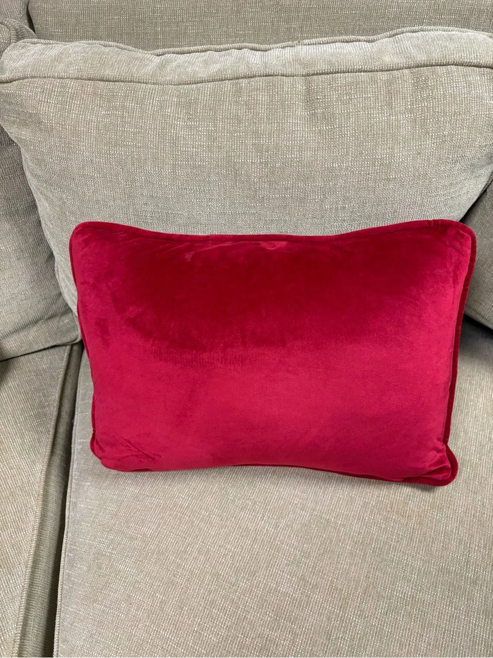 Red #JOY Holiday Throw Pillow - Festive Accent 17x12”